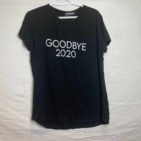 Retroluxe "Goodbye 2020' graphic round neck t-shirt - Picture 2 of 5